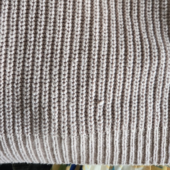 Express Crew Neck Knit Sweater Pink White Burgundy Stripe Size Medium - Picture 9 of 9